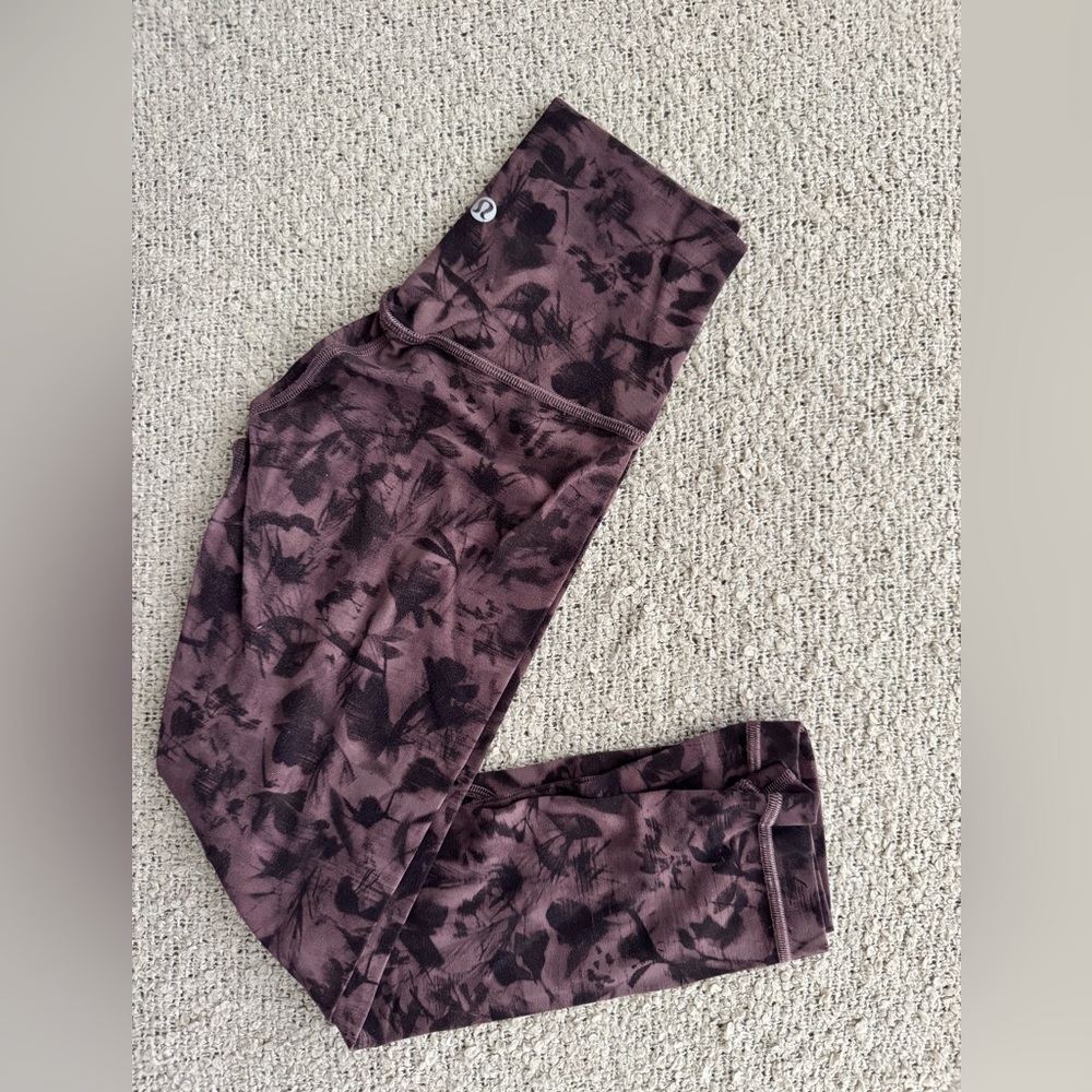Lululemon Align Leggings 21” Purple/Black Diamond Dye
